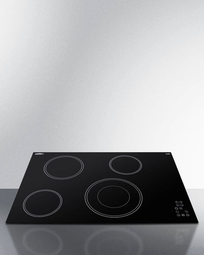 Summit - 30" Wide 208-240V 4-Burner Radiant Cooktop - CR4B30T11B