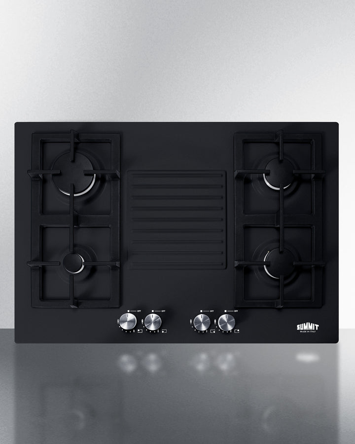 Summit - 30" Wide 4-Burner Gas Cooktop - GC432B