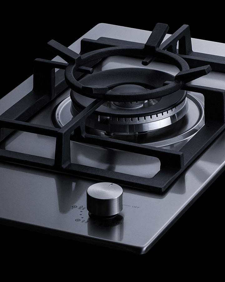 Summit - 12" Wide 1-Burner Gas Cooktop In Stainless Steel - GCJ1SS