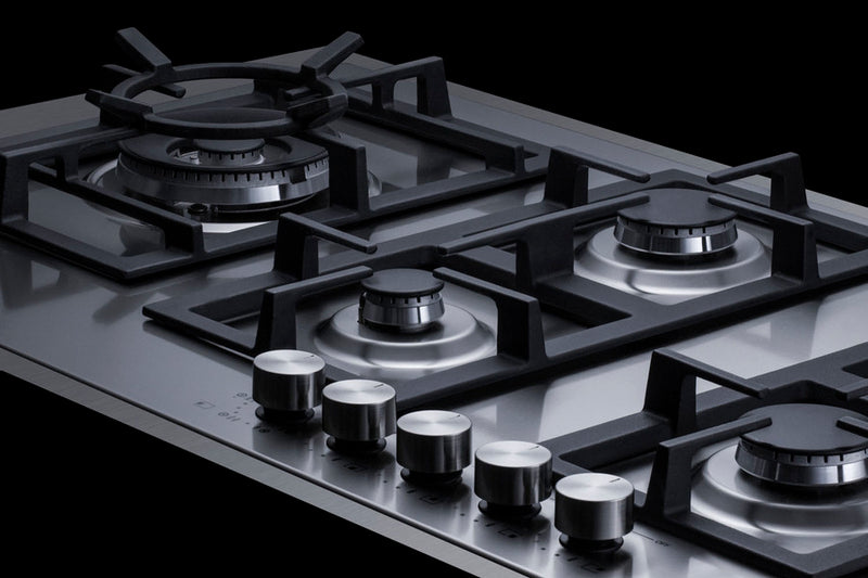 Summit - 34" Wide 5-Burner Gas Cooktop In Stainless Steel - GCJ536SSTK