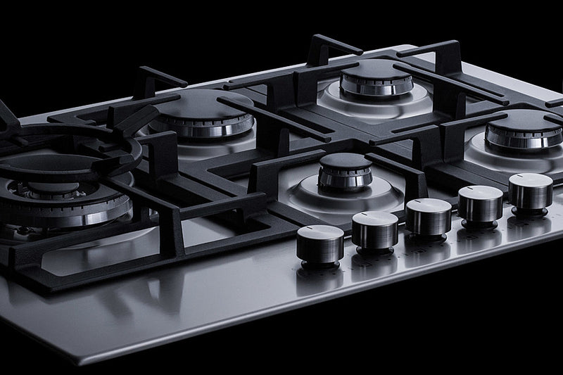 Summit - 30" Wide 5-Burner Gas Cooktop In Stainless Steel - GCJ5SS