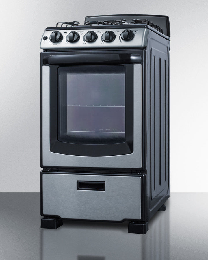 Summit - 20" Wide Gas Range - PRO201SS