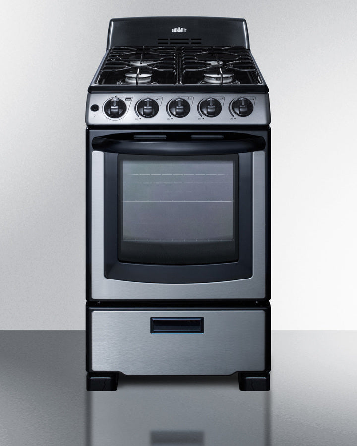 Summit - 20" Wide Gas Range - PRO201SS