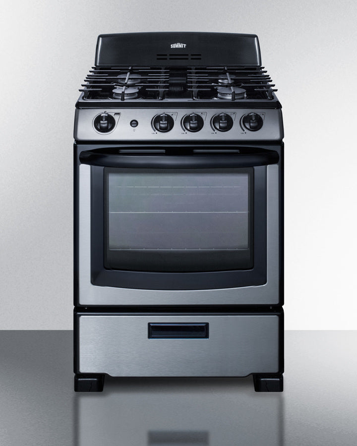 Summit - 24" Wide Gas Range - PRO247SS