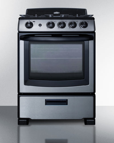 Summit - 24" Wide Gas Range - PRO247SS