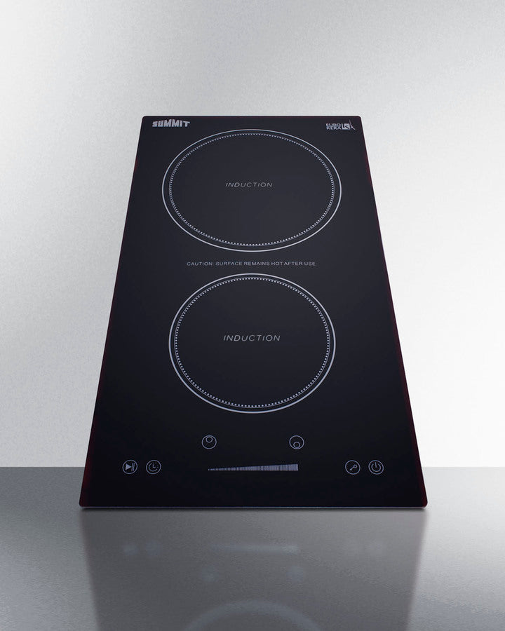 Summit - 12" Wide 115V 2-Zone Induction Cooktop, Cord Included - SINC2B115