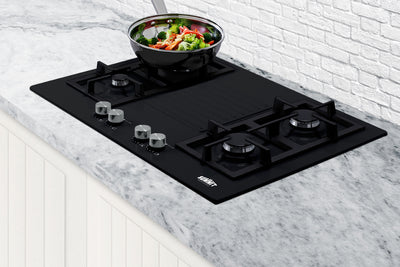 Summit - 30" Wide 4-Burner Gas Cooktop - GC432B