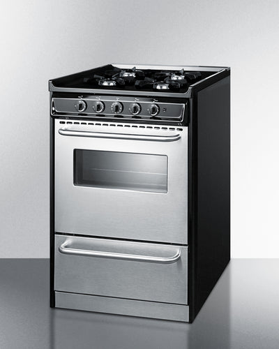 Summit - 20" Wide Gas Range, Open Burners - PRO24G