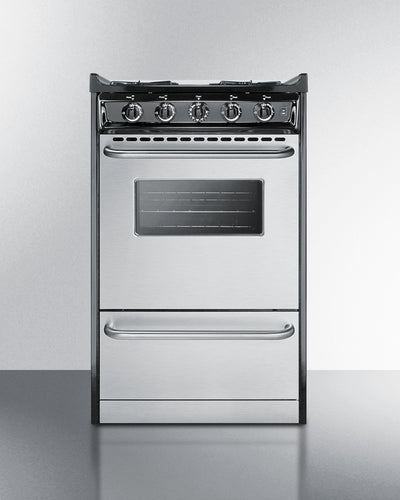 Summit - 20" Wide Gas Range, Open Burners - PRO24G