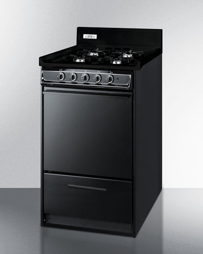 Summit - 20" Wide Gas Range, Open Burners - TNM1107C