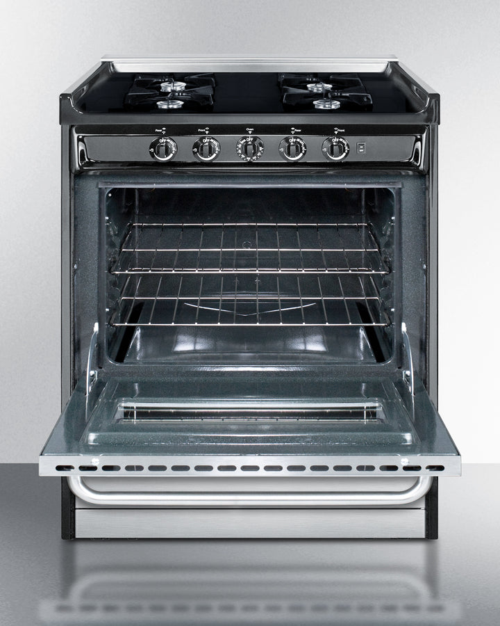 Summit - 30" Wide Gas Range, Open Burners - TNM2107BRW