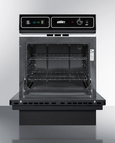 Summit 24" Wide Gas Wall Oven Black Glass - TTM7212DK