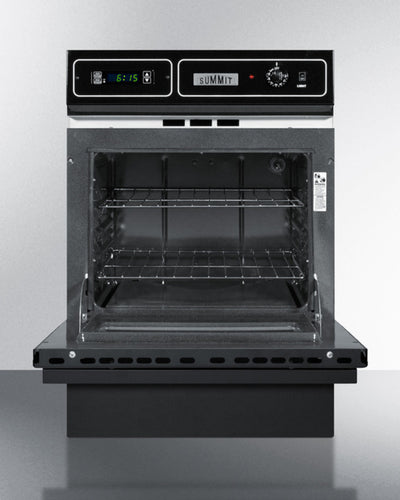 Summit 24" Wide Gas Wall Oven Black - TTM7212KW