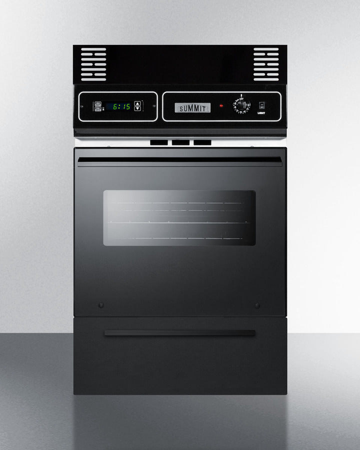 Summit 24" Wide Gas Wall Oven Black - TTM7212KW