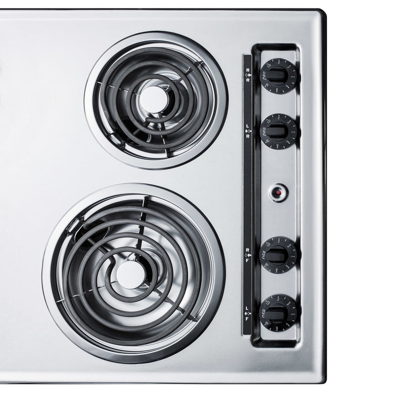 Summit - 30" Wide 230V 4-Burner Coil Cooktop - ZEL05