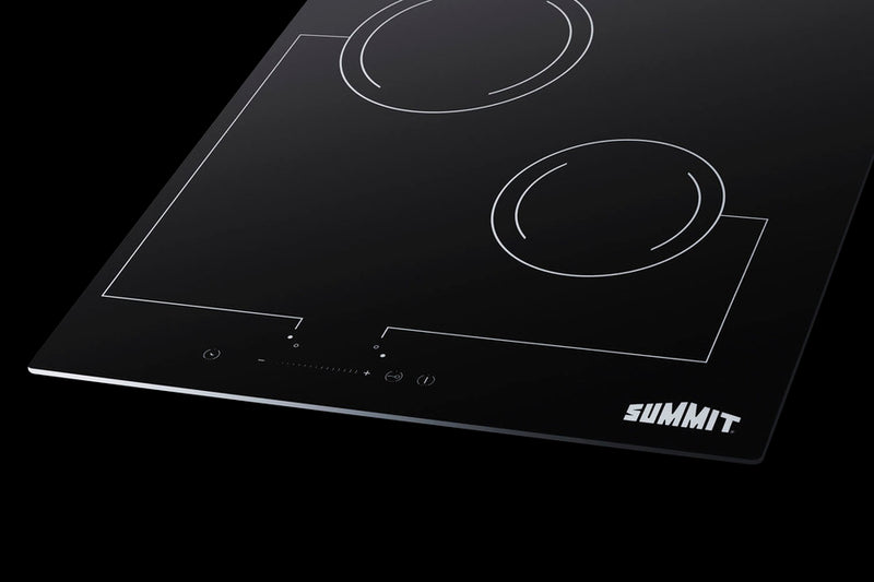 Summit - 18" Wide 220V 2-Burner Radiant Cooktop - CR2B228T