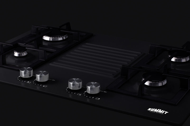 Summit - 30" Wide 4-Burner Gas Cooktop - GC432B