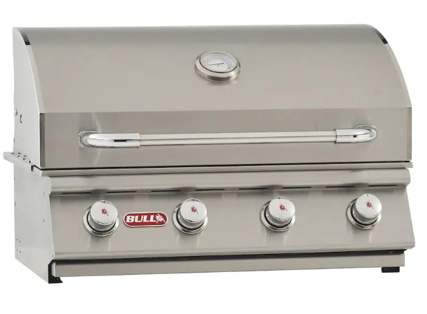 Bull Angus - 30-Inch 4-Burner Built-In Grill - Liquid Propane Gas with Rotisserie - 47628