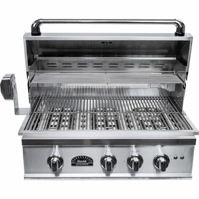 Sole Gourmet TR Series - 32-Inch 3-Burner Built-In Grill with Light and Rotisserie - Liquid Propane Gas - 321BQRTRLLP