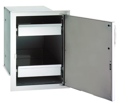Fire Magic Select 14-Inch Right-Hinged Enclosed Cabinet Storage With Drawers - 33820-SR