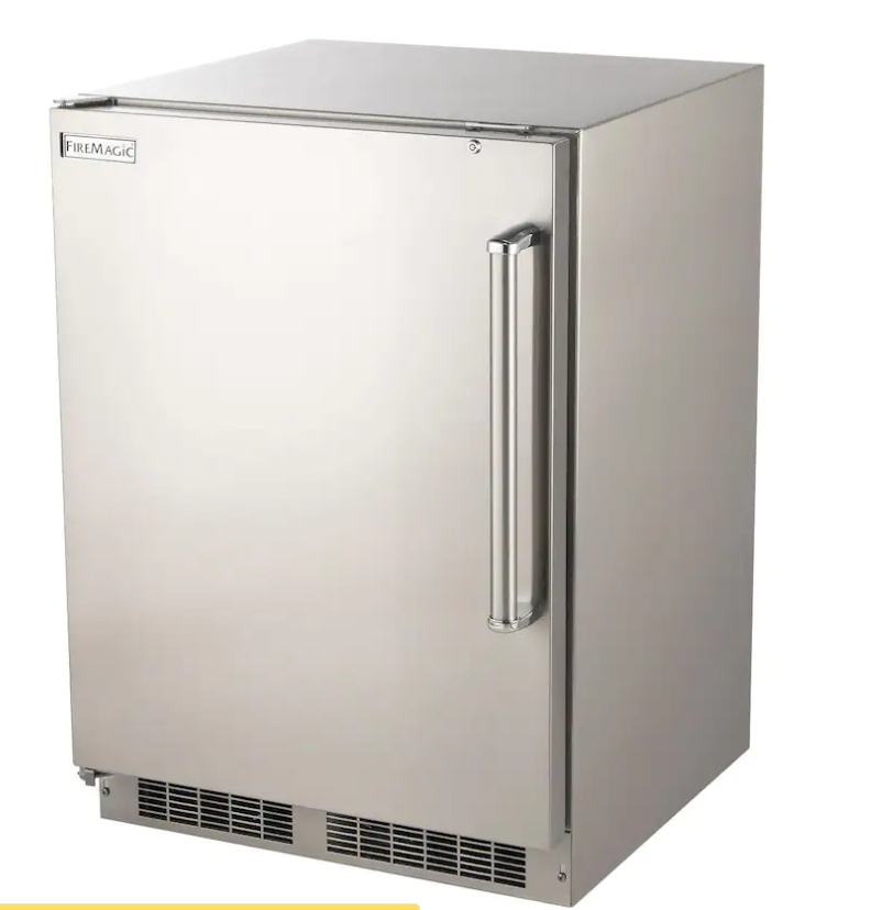 Fire Magic 24-Inch 5.1 Cu. Ft. Left Hinge Outdoor Rated Compact Refrigerator - 3589-DL
