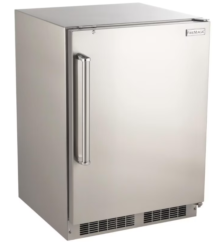 Fire Magic 24-Inch 5.1 Cu. Ft. Right Hinge Outdoor Rated Compact Refrigerator - 3589-DR