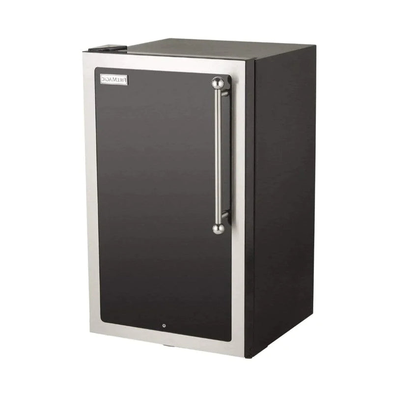 Fire Magic 20-Inch 4 0 Cu Ft Premium Left Hinge Compact Refrigerator - Stainless Steel Door Black Cabinet - 3598H-DL