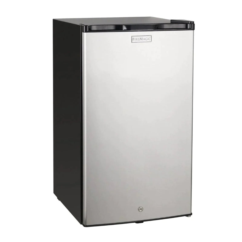 Fire Magic 20-Inch 4 0 Cu Ft Compact Refrigerator - Stainless Steel Door Black Cabinet - 3598