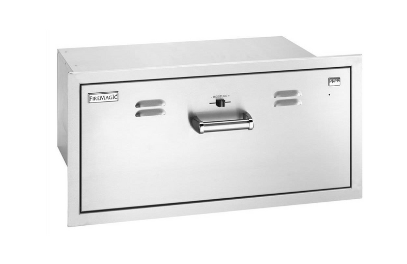 Fire Magic Premium Flush 30-Inch Built-In 110V Electric Stainless Steel Warming Drawer - 53830-SW