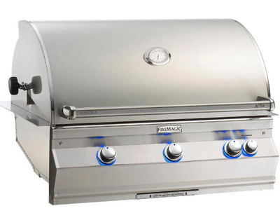 Fire Magic Aurora A790I - 36-Inch 3-Burner Built-In Grill with Rotisserie and Analog Thermometer - Liquid Propane Gas - A790I-8LAP