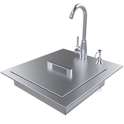 Sunstone 20'' ADA Compliant Sinks w/ Cover & Hot/Cold Faucet - ADASK20