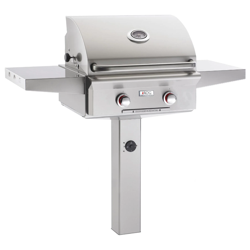 American Outdoor Grill T-Series - 24-Inch 2-Burner Freestanding Grill on In-Ground Post - Natural Gas - AOG24NGT00SP