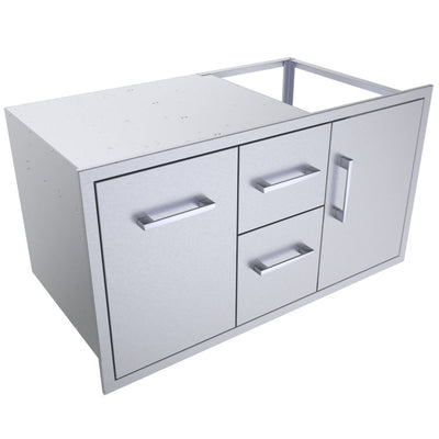 Sunstone 42" Beveled Style Double Drawer & Door Combo w/Removable Support Frame - BA-DDC42