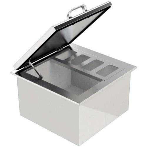 PCM 260 Series 18 Inch Drop In Ice Bin Cooler With Condiment Tray - BBQ-260-18DI