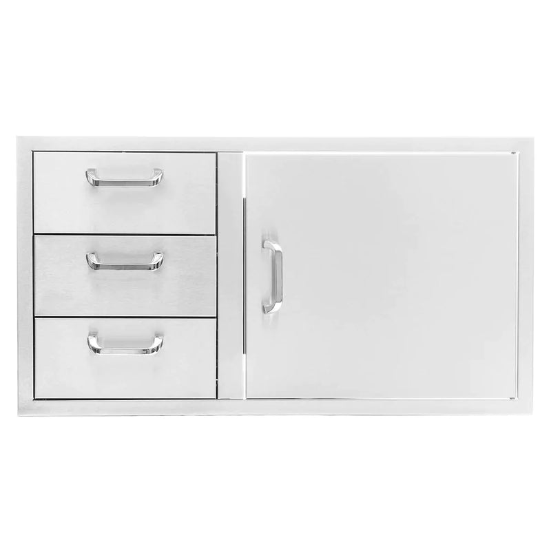 PCM 260 Series 39 Inch Access Door & Double Drawer Combo (Reversible) - BBQ-260-DDC-39