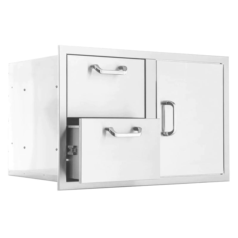 PCM 260 Series 32 Inch Access Door & Double Drawer Combo (Reversible) - BBQ-260-DDC