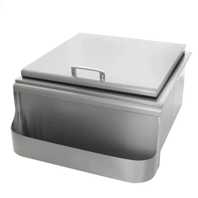 PCM 260 Series 25 Inch Slide In Ice Bin Cooler With Speed Rail & Condiment Holder - BBQ-260-SI