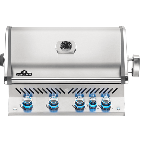 Napoleon Prestige PRO 500 RB - 33-Inch 4-Burner Built-In Grill with Infrared Rear Burner - Natural Gas - BIPRO500RBNSS-3