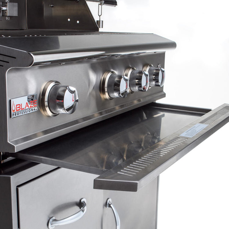 Blaze Professional LUX - 34-Inch 3-Burner Built-In Grill - Natural Gas with Rear Infrared Burner - BLZ-3PRO-NG