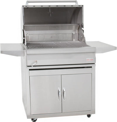 Blaze 32-Inch Stainless Steel Charcoal Grill With Adjustable Charcoal Tray - BLZ-4-CHAR + BLZ-4-CART-SC