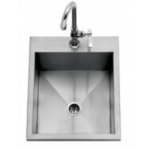Delta Heat 15-Inch Drop-In Outdoor Rated Bar Sink With Cold Water Faucet - DHOS15