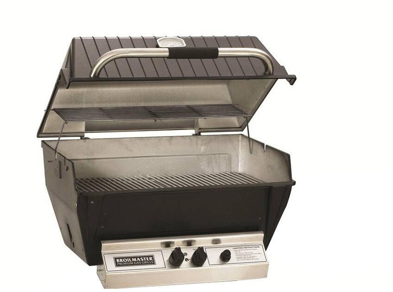 Broilmaster Deluxe - 27-Inch 2-Burner Built-In Grill with Single Level Grids - Natural Gas - H3XN