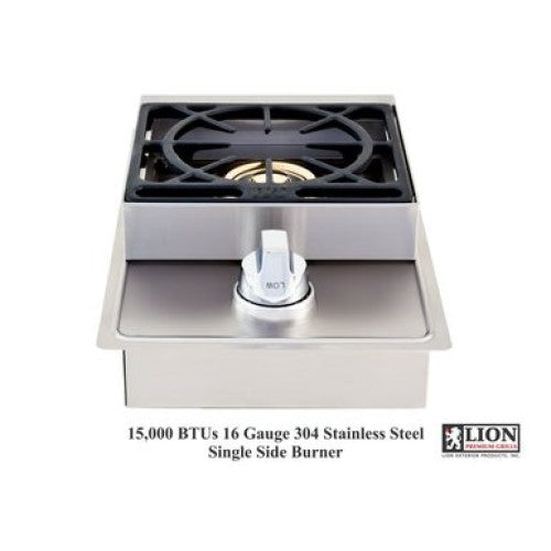 Lion Premium Grills Stainless Steel Drop In Natural Gas Single Side Burner (Open Box) - L5631-OB