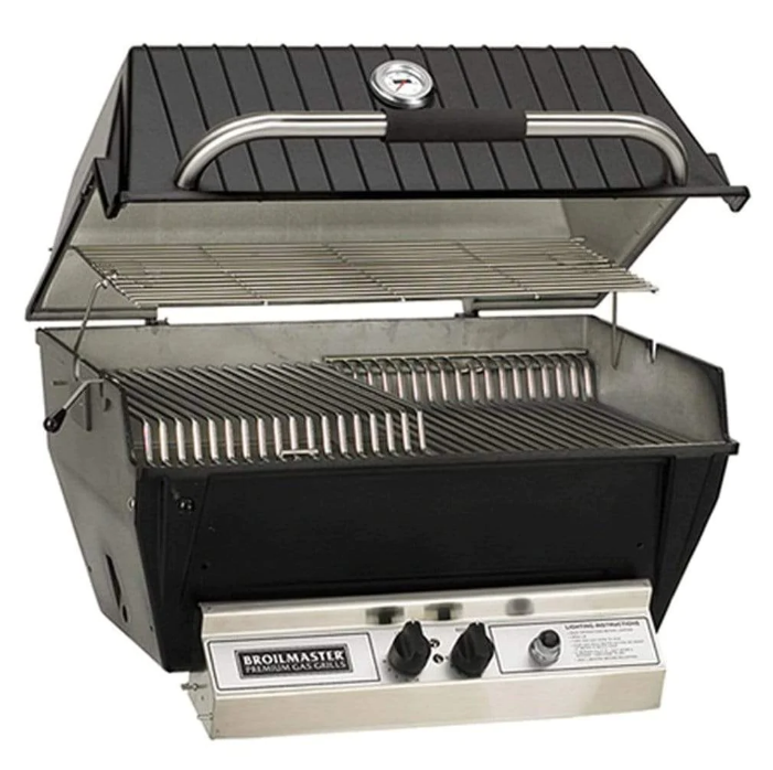 Broilmaster Premium Series - 27-Inch 2-Burner Built-In Grill with Standard Burners - Natural Gas - P3X