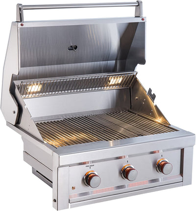 Sunstone Ruby - 30-Inch 3-Burner Built-In Grill - Natural Gas - Open Box - RUBY3B-NG-OB