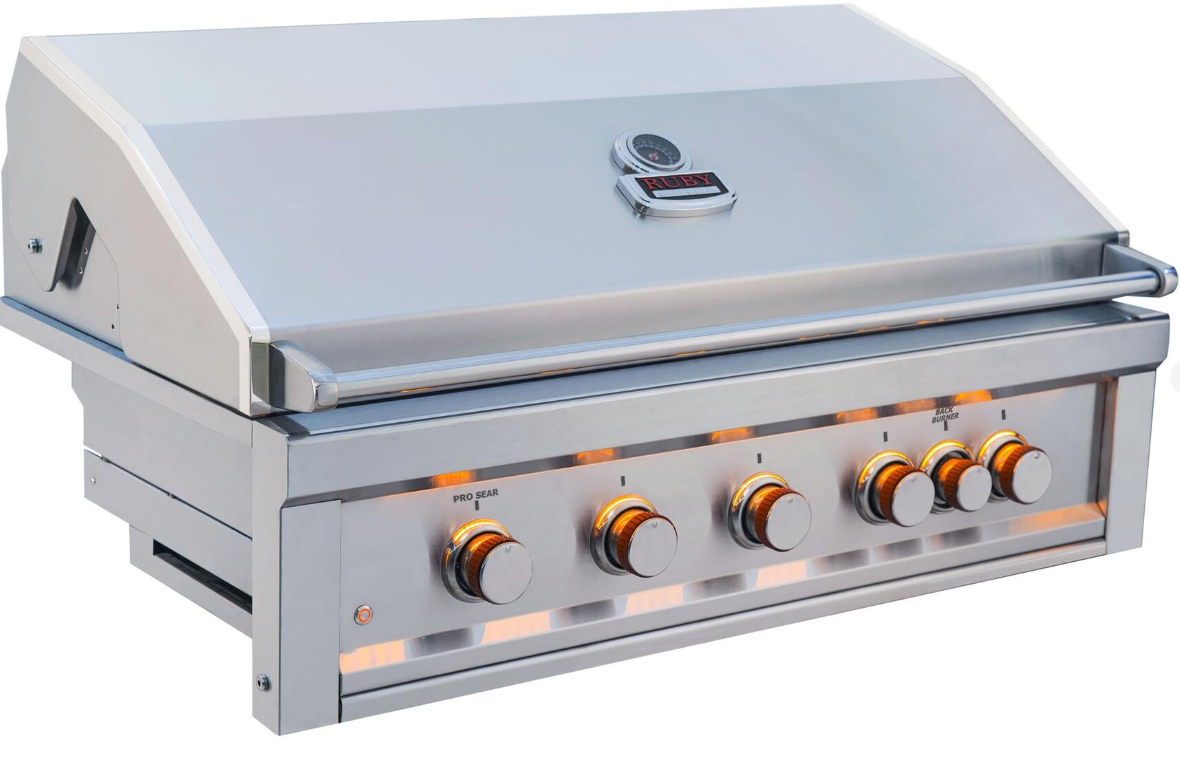 Sunstone Ruby 42-Inch 5-Burner Built-In Natural Gas Grill- Ruby5BIR-NG