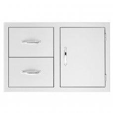 Summerset Access Door & Double Drawer Combo with Masonry Frame, 33 Inch - SSDC2-33M