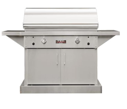 TEC Sterling Patio FR - 44-Inch 2-Burner Freestanding Infrared Grill - Propane Gas Grill with Stainless Steel Cabinet - STPFR2LPCAB