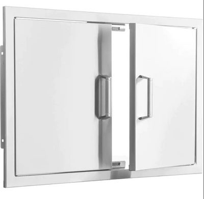 Eloquence 25-Inch Stainless Steel Double Access Door, Traditional - Eloquence-260-AD25 + Eloquence-350H-Handle (2)