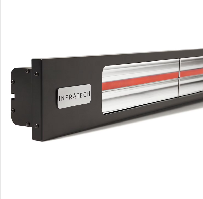 Infratech Slimline Series 42 1/2-Inch 2400W Single Element Electric Infrared Patio Heater, 277V, Matte Black - SL2427BL